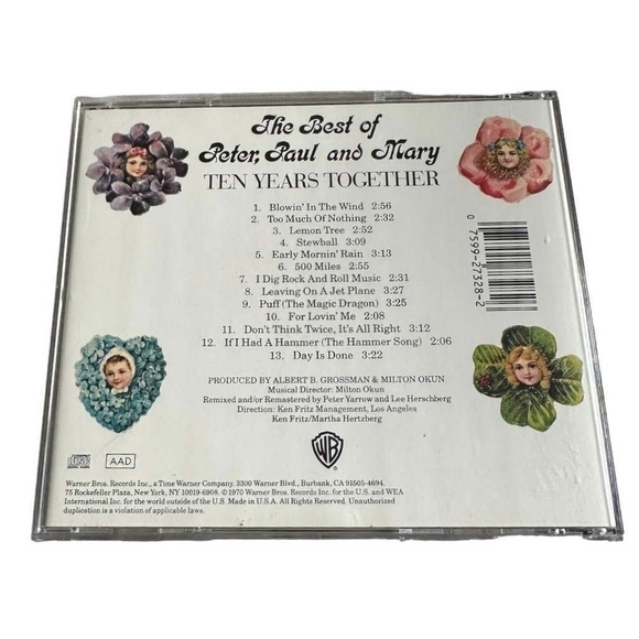 CD Peter, Paul And Mary - The Best Of Peter, Paul And Mary 10 Years Together - Picture 2 of 2